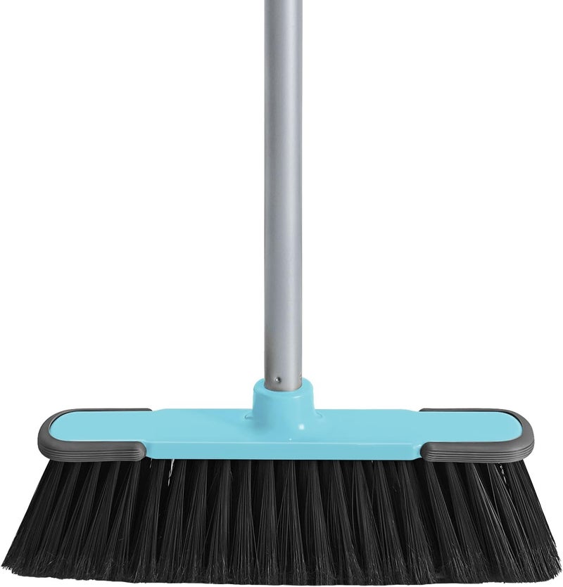 TrueYee Blue Indoor Broom 54" Long Handle House Broom for Floor Cleaning Sweeping Broom for Kitchen, Garage, Lobby, Patio and Garden - Image 1